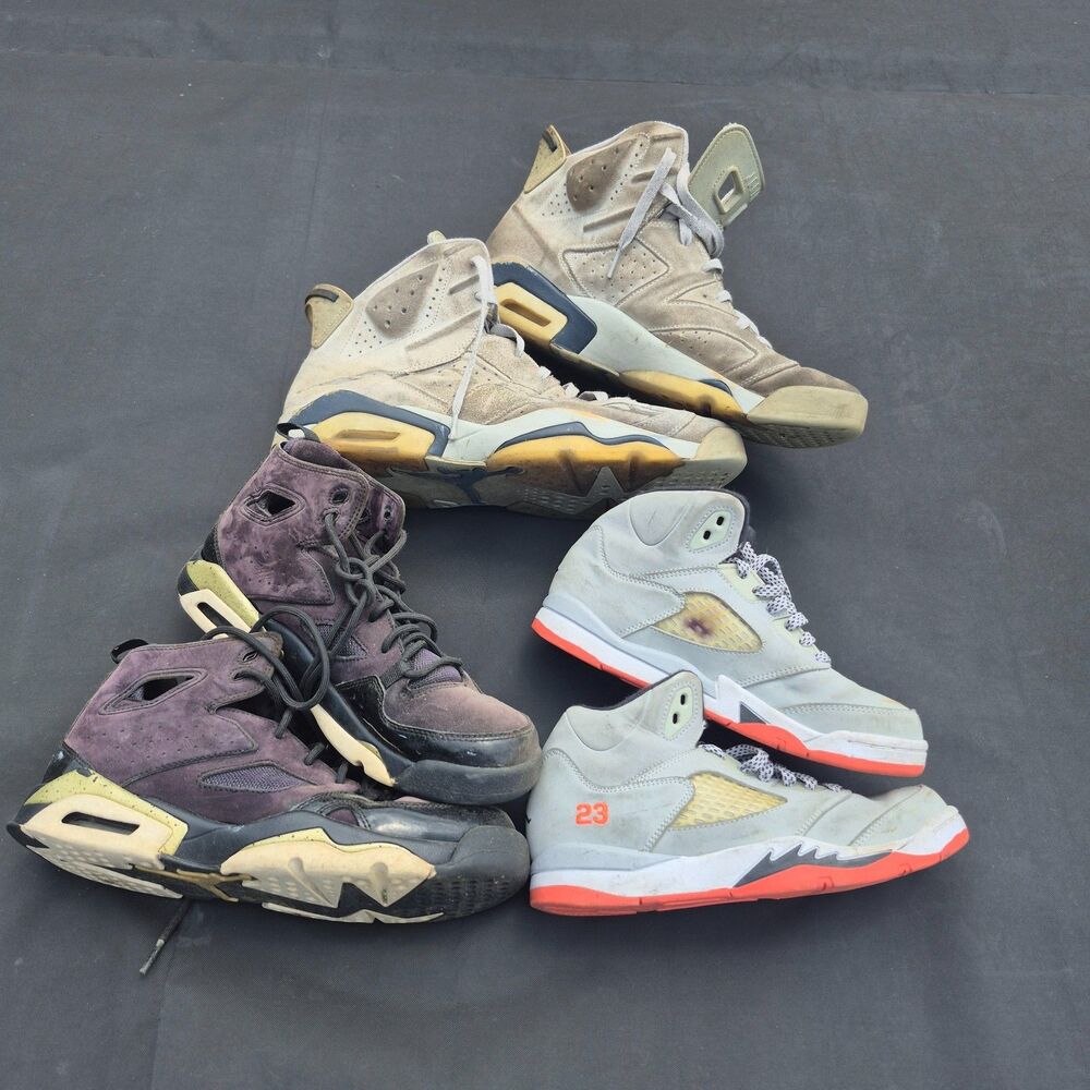 Beater Bundle Jordans 3 Pairs - 13, 6.5y, 3y - VERY BEAT PAIRS AS IS CONDITION